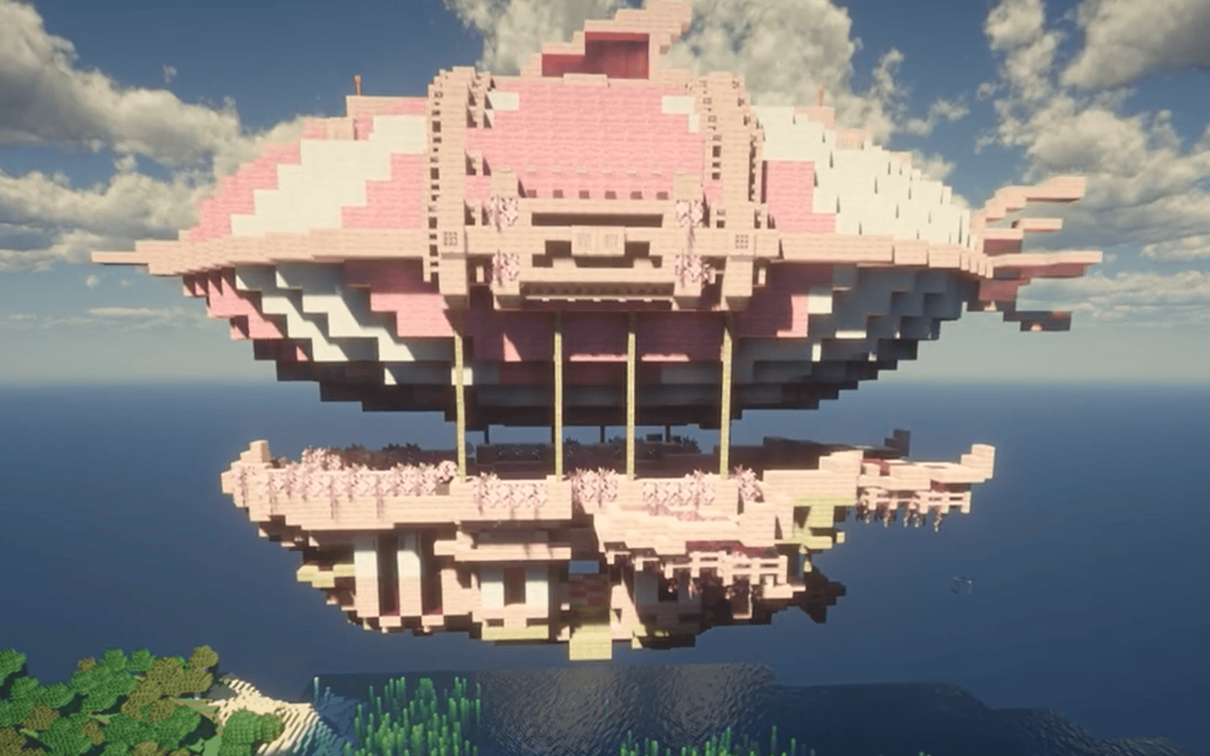 【1.20.x】【投影】简易樱花气球艇-方块工坊