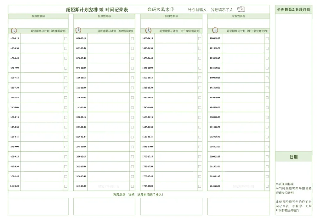 图片[1]-考研计划总完不成？试试15分钟执行记录法-考研栈